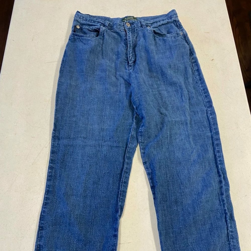 Ralph Lauren Women's Lightweight Denim Capris Petite Size 10